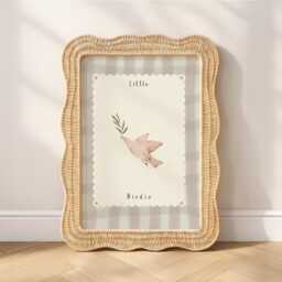 Little Birdie Print - Vintage Kids Room Decor - thumbnail 1