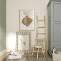 Little Birdie Print - Vintage Kids Room Decor - thumbnail 3