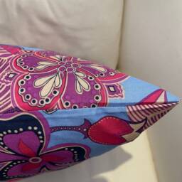 Boho Pink/Purple Cushion Covers - Large Vivid Floral Throw Pillow 16 - thumbnail 4