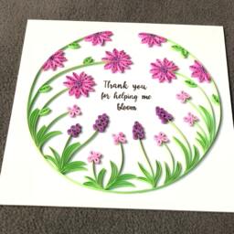 Mothers Day Gift - Flower Power Quilling Wall Hanging Helping Me Bloom - thumbnail 3