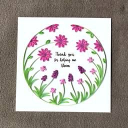 Mothers Day Gift - Flower Power Quilling Wall Hanging Helping Me Bloom - thumbnail 2