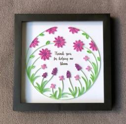 Mothers Day Gift - Flower Power Quilling Wall Hanging Helping Me Bloom - thumbnail 1