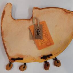 Ceramic Wall Cat Curious. Ginger Cat. Spotted Wall Art. Hanging. Hand Made Ceramics. Hanging Decor - thumbnail 4