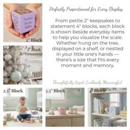 Baby Name Block Personalized Engraved Birth Stats Keepsake - thumbnail 4