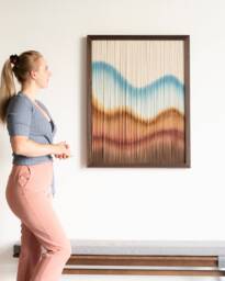 Framed Fiber Art Wall Hanging From My New Framed Collection - Rust Ii [Made To Order] - thumbnail 1