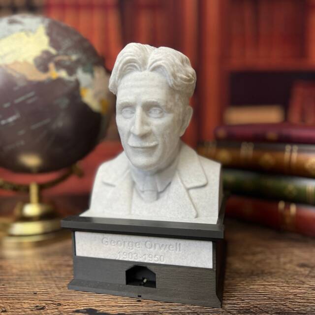 George Orwell Talking Bust - Press The Button For A Fun Quote Or Fact Collectible Toy Figurine Novelty Gift Video in Description - image 1