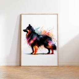 Alsatian Dog Prints - Set Of 3 Posters - Watercolor Definition Wall Art Colourful Painting Room Decor Pet Artwork Gift Watercolour - thumbnail 3