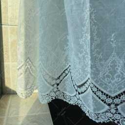 Embroidered Valance Curtains, Elgent Cotton Short Curtains For Kitchen???rod Pocket Coffee Curtain - thumbnail 3