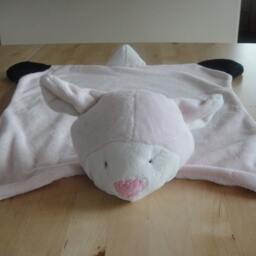 Kids, Animal Security Blanket Toy, Sculptured Plush Buddy - thumbnail 4