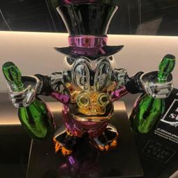 Pink Chrome Scrooge Mcduck Sculpture Pop Art Home Decor Luxury Art - thumbnail 3