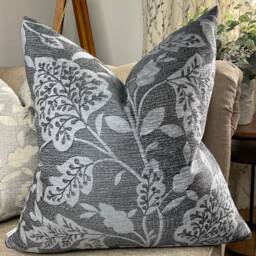 Indigo Blue Floral Cushion Cover, Decorative Pillow Double Sided, Modern Cover For Sofa - Bed, John Lewis Emilia Fabric - thumbnail 3