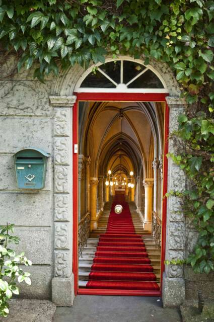 Door Wall Sticker Stairs in The Palace/ Mural Stairs/Princess Murals/Stairs Sticker/Palace Wallpaper/Door Wallpaper Red - image 1