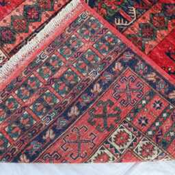 4'11x7'1 Red Brand Kazak Farmhouse Rug, Handmade Medallion Wool Area Afghan Luxury Design Bedroom Livingroom Office D??cor Rug - thumbnail 4