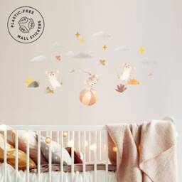 Circus Mice Wall Decals, Plastic-Free Kids Room Mouse Stickers - thumbnail 3
