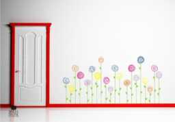 Nursery Flower Wall Decals Doodle Garden - Vinyl Stickers Custom Home Decor