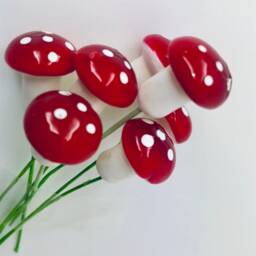 Mini 3D Toadstool Mushroom Fairy Decoration Embellishment Crafts - thumbnail 2