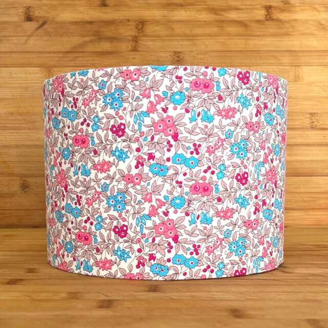 Liberty London Lampshade Pink Forget Me Not Floral Cotton - image 1