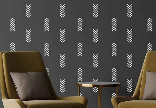Sale Arrow Wall Decals Hand Drawn Geometric Nursery Decor - 26/Pack - image 1