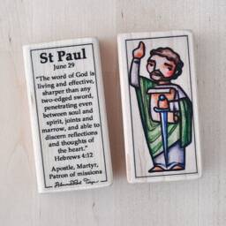 Saints Peter & Paul Saint Block Set // 2 Blocks St The Apostles Catholic Toys By Almondrod - thumbnail 2