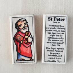 Saints Peter & Paul Saint Block Set // 2 Blocks St The Apostles Catholic Toys By Almondrod - thumbnail 3