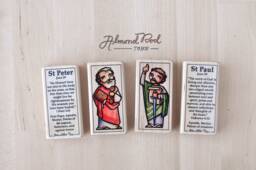 Saints Peter & Paul Saint Block Set // 2 Blocks St The Apostles Catholic Toys By Almondrod - thumbnail 1