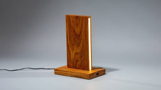 Wooden Table Desk Led Lamp/Usb Charger Modern Minimalist Loft Design Touch Dimmer Home Decor Night Bedside Nursery For Kids - image 1