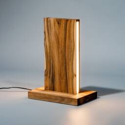 Wooden Table Desk Led Lamp/Usb Charger Modern Minimalist Loft Design Touch Dimmer Home Decor Night Bedside Nursery For Kids - thumbnail 3