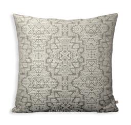 Clarke & Spirit Designer Geometric Grey White Lumber Cushion Pillow Cover - thumbnail 1