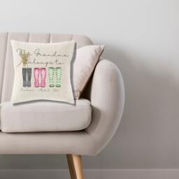 Personalised Cushion, Gift For Grandma, Nanna, Nan, Nanny Gift, Wellie Cushion Cover, Her - thumbnail 4