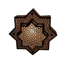 Brass Moroccan Ceiling Light Hand-Pierced Flush Mount - Antique Gold - thumbnail 1