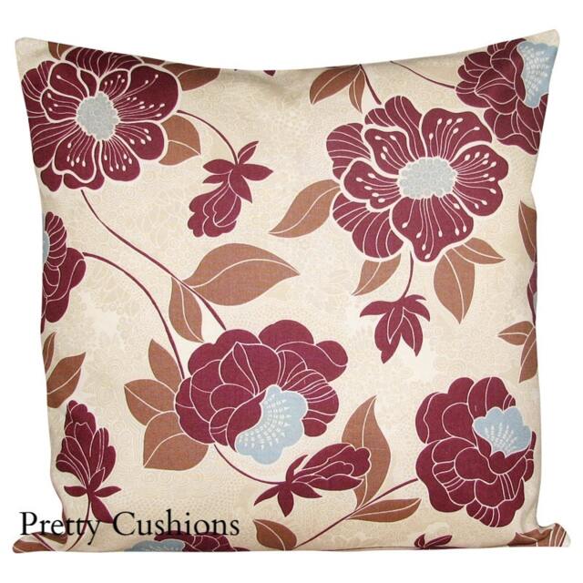 Sanderson Pop Art Purple Blue Floral Retro Cushion Cover - image 1