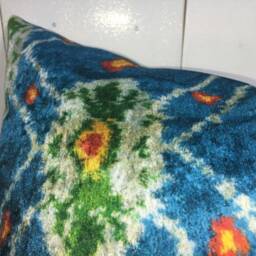 Handwoven Silk Ikat Pillow Cover, Modern Home Decor - 24x24 - thumbnail 3