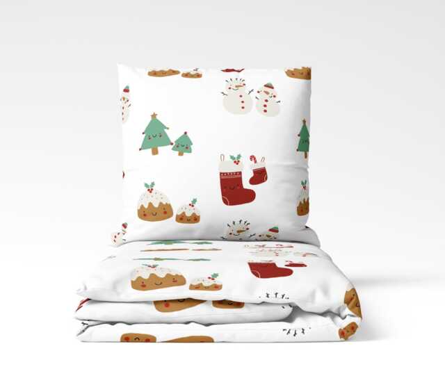 Christmas Pudding Bedding, Duvet Covers, Fitted Sheets, Christmas, Festive Baby's 1st - image 1
