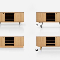 Mid-Century Sideboard, Dresser, Commode, Credenza Made Of Oak Vaneer - Livlo D-S14 - thumbnail 2