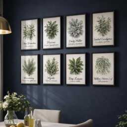 Botanical Plant Prints & Deluxe Greeting Cards. Stylish Foliage Wall Art. Elegant Nature Home Decor. Set Of 8, Poster And - thumbnail 2