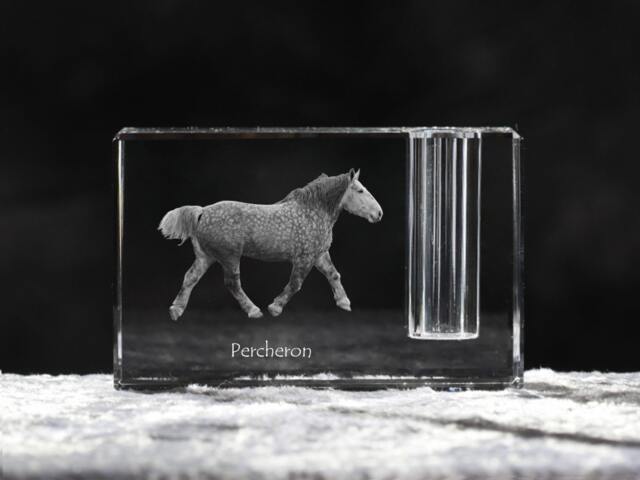 Percheron, Crystal Pen Holder With Horse, Souvenir, Decoration, Limited Edition, Collection - image 1