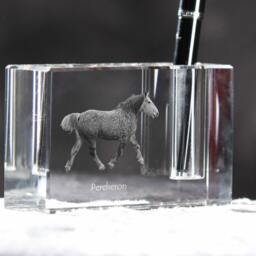 Percheron, Crystal Pen Holder With Horse, Souvenir, Decoration, Limited Edition, Collection - thumbnail 3