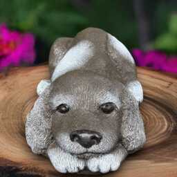 Garden Cocker Spaniel Statue Concrete Sculpture Outdoor Dog Decoration Handmade Front Doorornament Dog Lover Gift - thumbnail 4