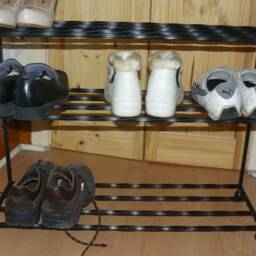 Wrought Iron Boot Rack - 9-12 Pair Shoe Storage Stand, Hiker Entryway Organiser UK Made - thumbnail 2