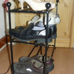 Wrought Iron Boot Rack - 9-12 Pair Shoe Storage Stand, Hiker Entryway Organiser UK Made - thumbnail 3