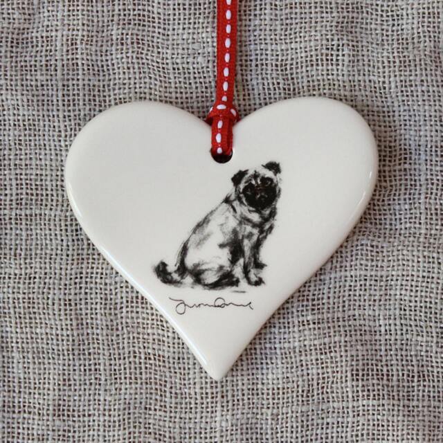 Pug Christmas Ornament - Dog Keepsake Xmas Tree Decoration & Stocking Filler Gift - image 1