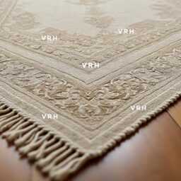 Hand Knotted Wool Oushak Rug, Ivory Floral Afghan Style - thumbnail 4