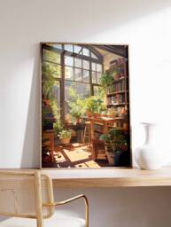 Vintage Library Poster, Book Shop Print, Lovers Gift, Reading Antique Wall Art, Retro Gift Idea - thumbnail 1