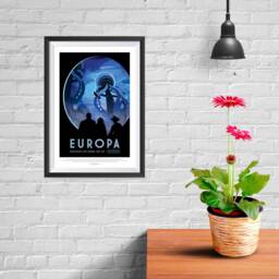 Nasa Space Tourism Posters - Wall Art Print For Home, Office, School, Classroom Decors Europa Discover Life Under The Ice - thumbnail 3