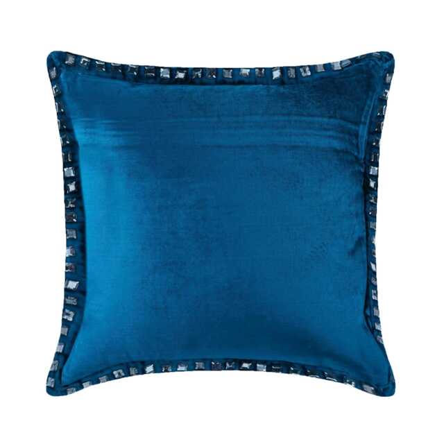 "Velvet Royal Blue Couch Pillow 16""x16" - image 1
