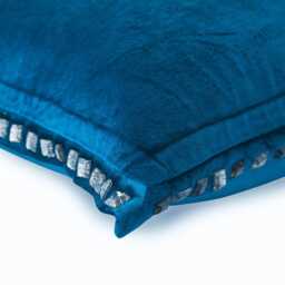 "Velvet Royal Blue Couch Pillow 16""x16" - thumbnail 2