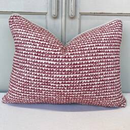 Cushions Made in Fermoie Mendip Red Burgundy Neutral Cotton Cushion Pillow Throw Cover - thumbnail 3