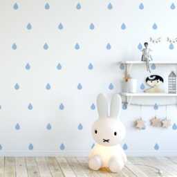 Droplets Decal - Choose Your Color, Drops Decals, Raindrops Stickers, Geometric Pattern Wall Decal, Scandinavian Design, Art Nursery - thumbnail 1