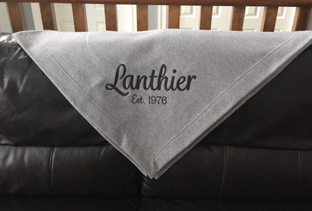 Personalized Blanket, Family Name Grandparent Gift, Blanket For Grandma, Canada - image 1