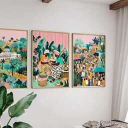 Set Of 3 Kumasi Posters, Ghana Travel Wall Art, African City Print Set, Modern Artwork, Cultural Home Decor, Warm Earth Tone Style - thumbnail 4